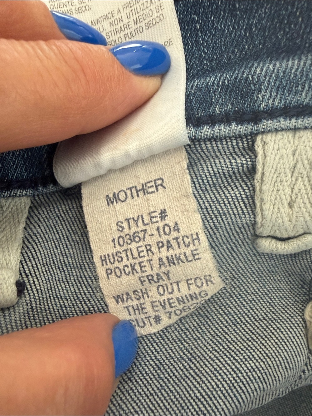 MOTHER HUSTLER PATCH POCKET ANKLE FRAY - OUT FOR THE EVENING - Picture 10 of 10